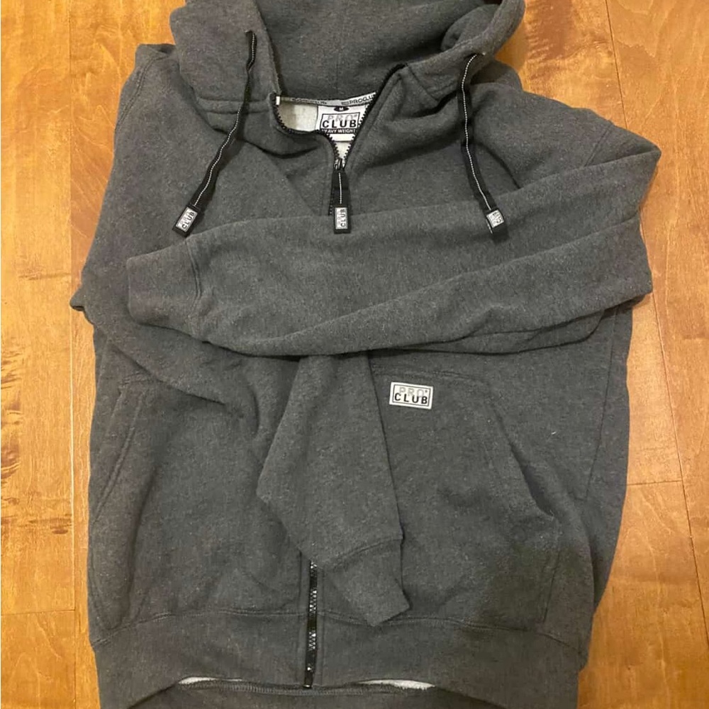 Club Gray Zip-Up Men's Sweater